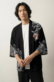 Samurai Haori Takeshido Oni haori japonés llevado mannequin estilo streetwear Ropa Japonesa