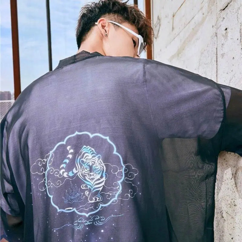 Chaqueta kimono transparente 'Kazuko'