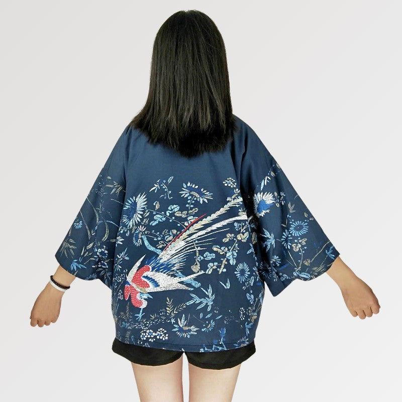 Chaqueta kimono de seda