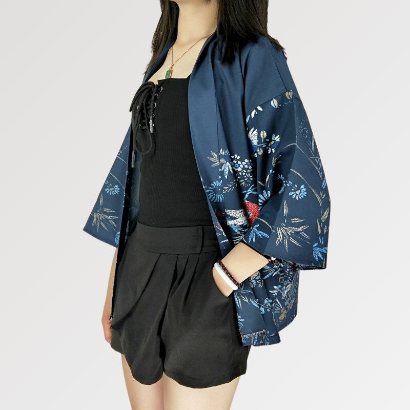 Chaqueta kimono de seda 'Soraka'