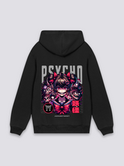 Sudadera manga psycho yokai estampado japonés oversize