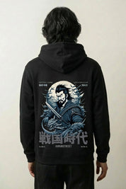 Sudadera escritura caligrafía samurái estampado japonés oversize Ropa Japonesa