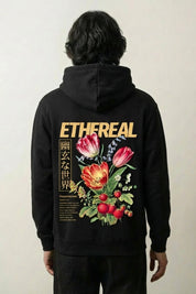 Sudadera con capucha flores ramo etéreo estampado japonés oversize Ropa Japonesa