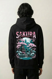 Sudadera flor de cerezo estampado japonés oversize Ropa Japonesa