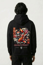 Sudadera con capucha vintage carpa koi estampado japonés oversize Ropa Japonesa