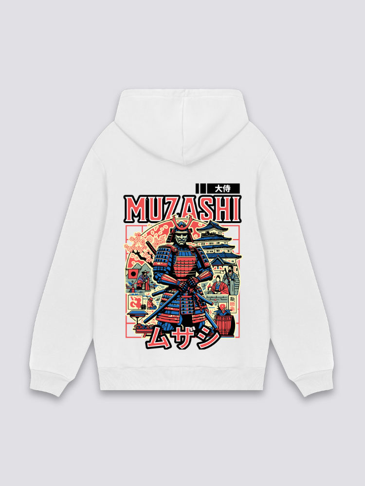 Sudadera samurái ukiyo-e estampado japonés oversize