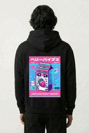 Sudadera kawaii leche de fresa estampado japonés oversize Ropa Japonesa