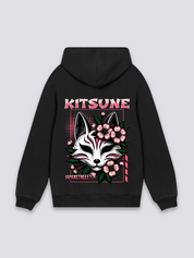 Sudadera Kitsune estampado japonés oversize