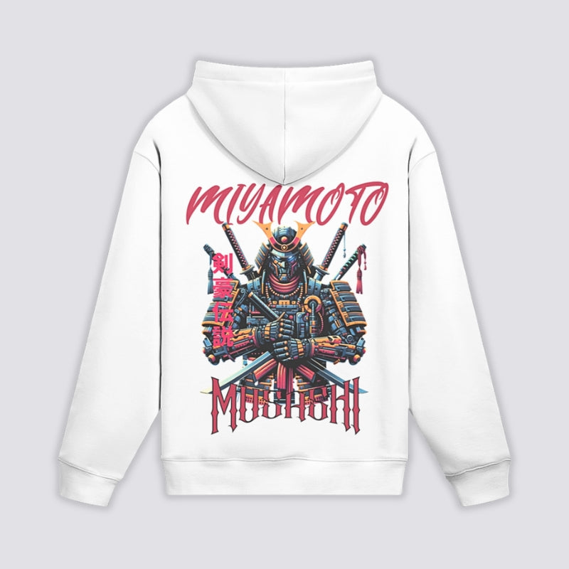 Sudadera Miyamoto Musashi - 二刀流 — Blanco