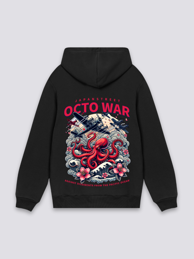 Sudadera pulpo japonés octo war estampado japonés oversize