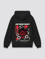 Sudadera Oni máscara hannya estampado japonés oversize
