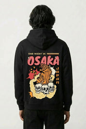 Sudadera con capucha Osaka tigre y calavera estampado japonés oversize Ropa Japonesa
