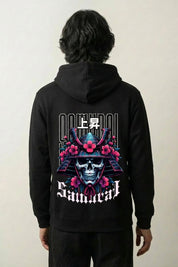 Sudadera con capucha samurái esqueleto cerezos estampado japonés oversize Ropa Japonesa