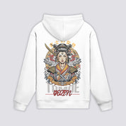 Sudadera Tomoe Gozen - 女武者 — Blanco