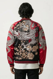 Sukajan dragón Ryuka no Ito poliéster bordado japonés streetwear Ropa Japonesa