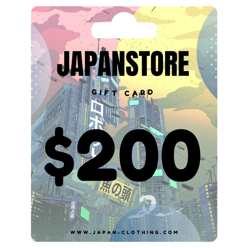 Tarjeta regalo Ropa Japonesa de 200 € para moda y accesorios japoneses