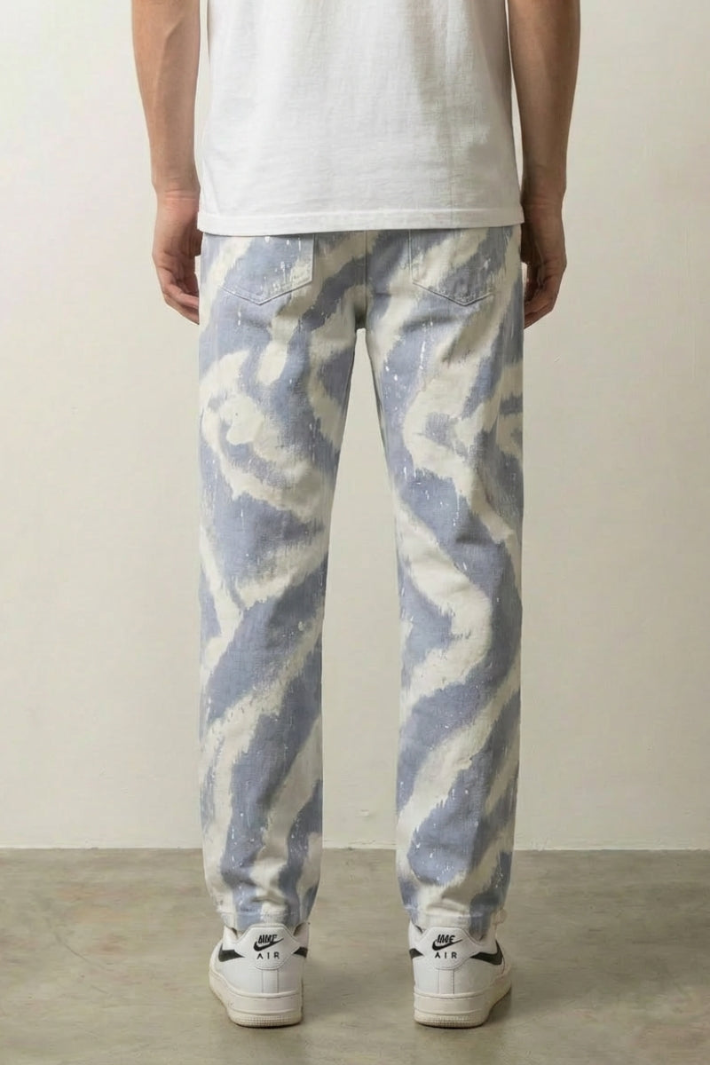 Vaqueros Tie Dye Hombre Paisley pantalón streetwear urbano japonés Ropa Japonesa