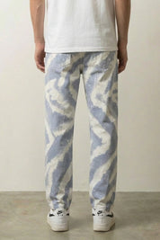 Vaqueros Tie Dye Hombre Paisley pantalón streetwear urbano japonés Ropa Japonesa