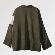 Chaqueta kimono de terciopelo con original diseño patchwork