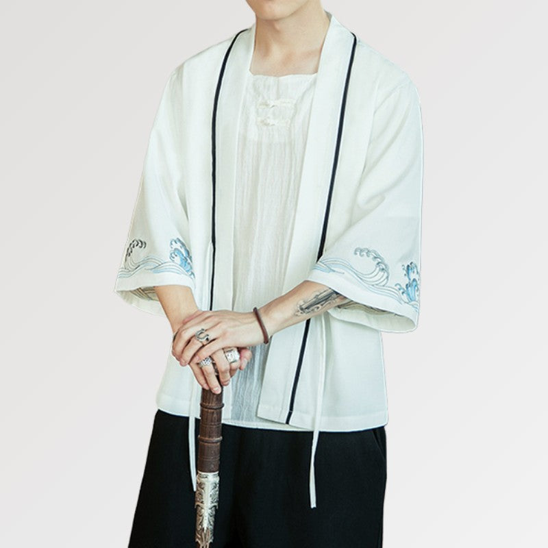 cárdigan kimono blanco