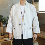 Kimono blanco de hombre 'Takao'