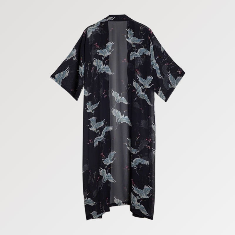 Bata kimono transparente para mujer 'Yuna'