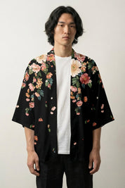 Yukata Haori Edición Floral haori japonés llevado mannequin estilo streetwear Ropa Japonesa