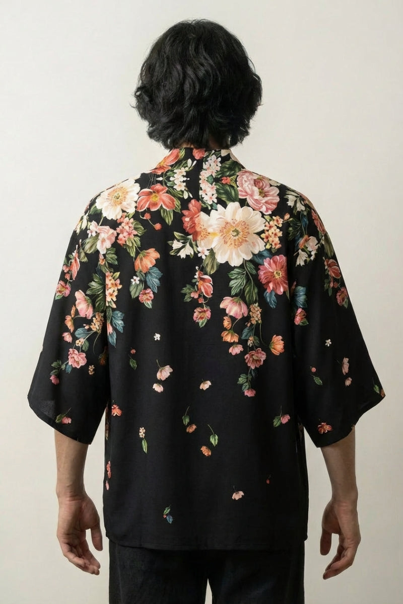 Yukata Haori Edición Floral haori japonés llevado mannequin estilo streetwear Ropa Japonesa