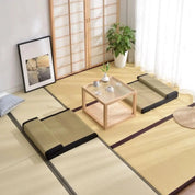 Tatami cuadrado zabuton Ebina en paja de trigo trenzada rectilínea Ropa Japonesa
